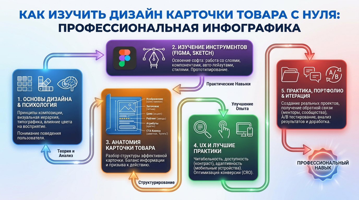 Как научиться дизайну карточек товаров с нуля