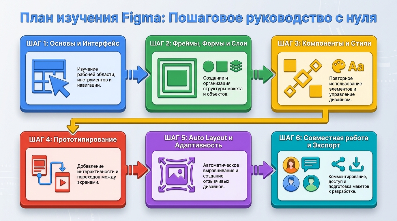 Как научиться работать в Figma: пошаговый план от нуля