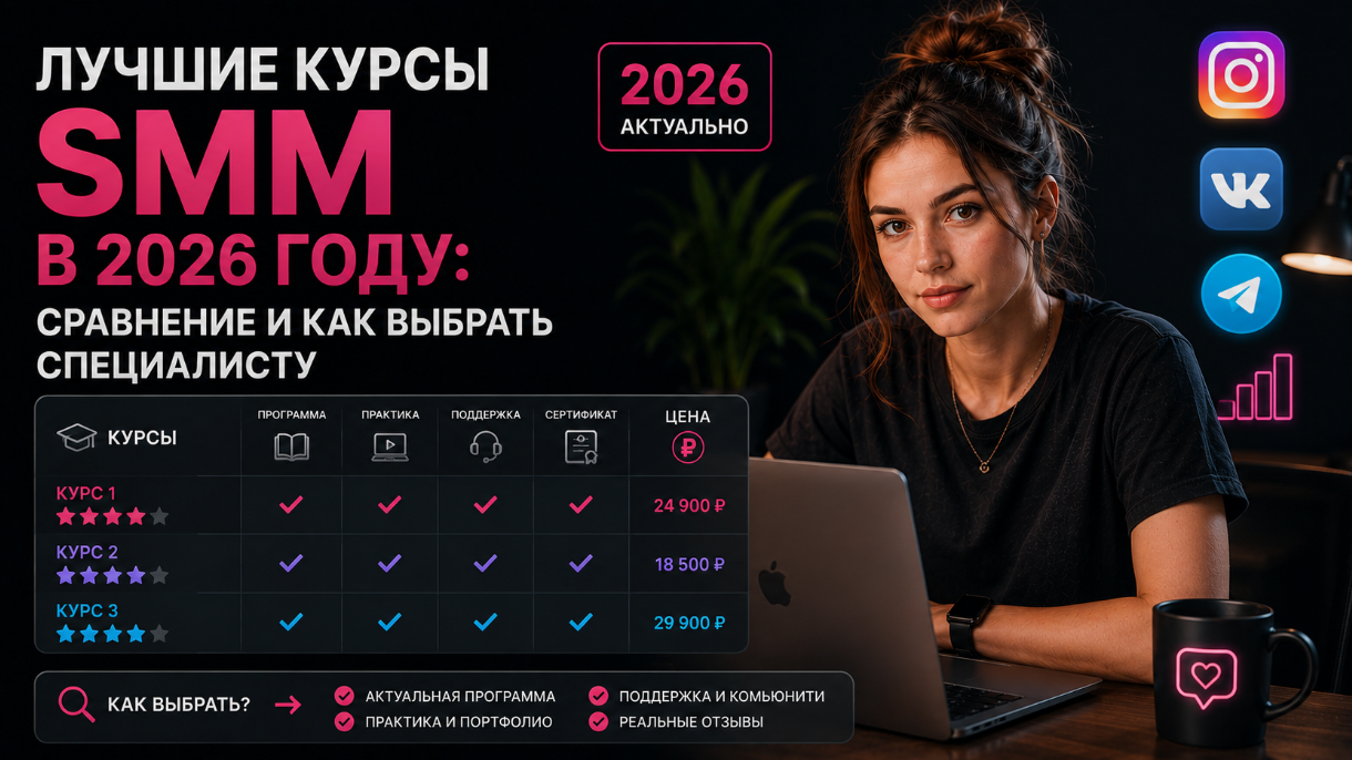 Лучшие курсы SMM в 2026 году: сравнение и как выбрать специалисту