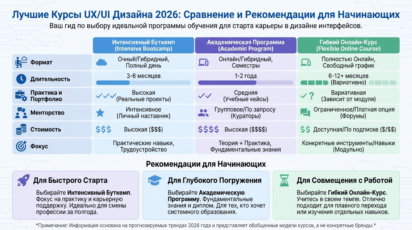 Лучшие курсы UX/UI дизайна в 2026 году